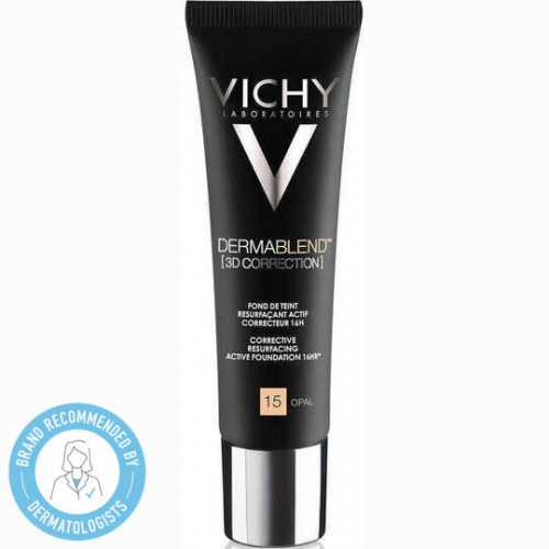 Vichy Dermablend 3D Correction 15 Opal , Make up Ενεργής Διόρθωσης 16ωρών, Επιδερμίδα με Τάση Ακμής SPF25 30ml Vichy Dermablend 3D Correction 15 Opal , Make up Ενεργής Διόρθωσης 16ωρών, Επιδερμίδα με Τάση Ακμής SPF25 30ml
