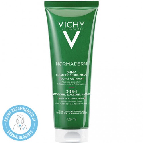 Vichy Normaderm Tri Active Cleanser Gel Καθαρισμού Τριπλής Δράσης 125ml Vichy Normaderm Tri Active Cleanser Gel Καθαρισμού Τριπλής Δράσης 125ml