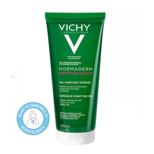 Vichy Normaderm Phytosolution Gel Καθαρισμού Προσώπου για Λιπαρές επιδερμίδες με Τάση Ακμής 200ml Vichy Normaderm Phytosolution Gel Καθαρισμού Προσώπου για Λιπαρές επιδερμίδες με Τάση Ακμής 200ml