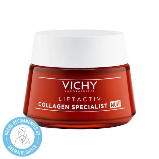 Vichy Liftactiv Collagen Specialist Night Κρέμα Νύχτας με Αντιρυτιδική Δράση για Σύσφιξη & Λάμψη, 50ml Vichy Liftactiv Collagen Specialist Night Κρέμα Νύχτας με Αντιρυτιδική Δράση για Σύσφιξη & Λάμψη, 50ml
