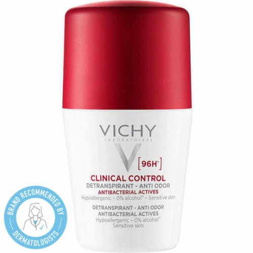Vichy Clinical Control 96h Detranspirant Anti-Odor Deodorant Roll-on, Αποσμητικό για Ευαίσθητες Επιδερμίδες 50ml Vichy Clinical Control 96h Detranspirant Anti-Odor Deodorant Roll-on, Αποσμητικό για Ευαίσθητες Επιδερμίδες 50ml