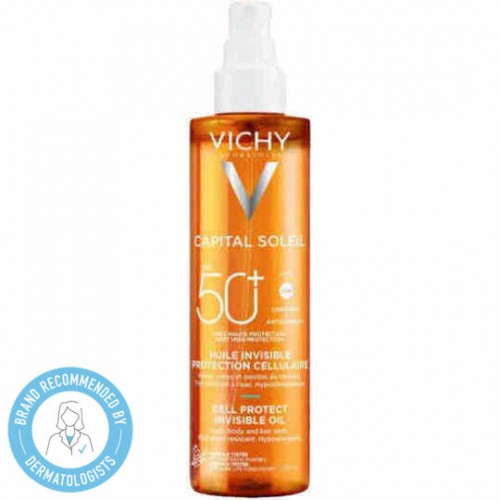 Vichy Capital Soleil Cell Protect Invisible Αδιάβροχο Αντηλιακό Λάδι Προσώπου και Σώματος SPF50 σε Spray 200ml Vichy Capital Soleil Cell Protect Invisible Αδιάβροχο Αντηλιακό Λάδι Προσώπου και Σώματος SPF50 σε Spray 200ml