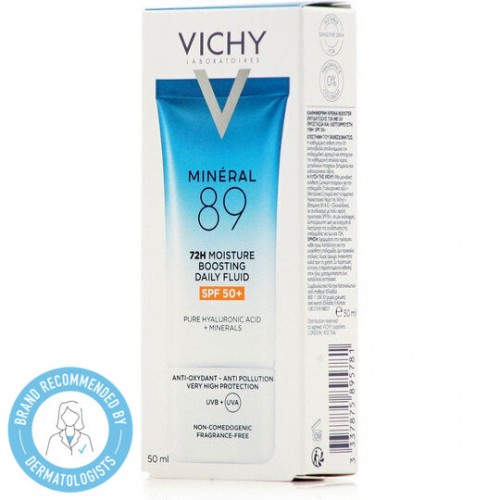 Vichy Mineral 89 72h Moisture Boosting Daily Fluid SPF50+ Ενυδατική Κρέμα Προσώπου, 50ml