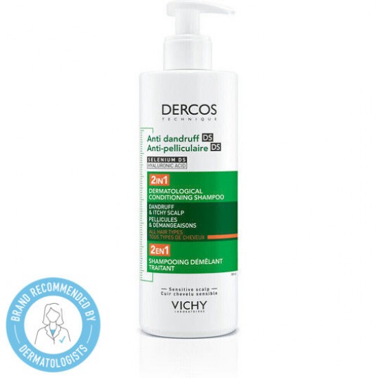 Vichy Dercos Anti-Dandruff DS 2in1 Σαμπουάν & Conditioner Κατά της Ξηροδερμίας, της Πιτυρίδας & του Κνησμού 390ml Vichy Dercos Anti-Dandruff DS 2in1 Σαμπουάν & Conditioner Κατά της Ξηροδερμίας, της Πιτυρίδας & του Κνησμού 390ml