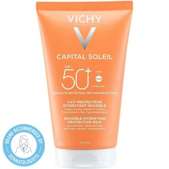 Vichy Capital Soleil Invisible Hydrating Milk Αόρατο Ενυδατικό Αντηλιακό Γαλάκτωμα για Πρόσωπο & Σώμα SPF50 150ml Vichy Capital Soleil Invisible Hydrating Milk Αόρατο Ενυδατικό Αντηλιακό Γαλάκτωμα για Πρόσωπο & Σώμα SPF50 150ml