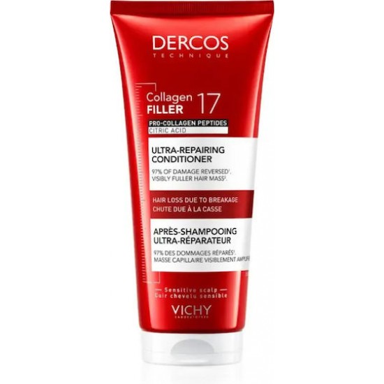 Vichy Dercos Collagen 17 Filler Conditioner Κατά της Τριχόπτωσης & του Σπασίματος 200ml Vichy Dercos Collagen 17 Filler Conditioner Κατά της Τριχόπτωσης & του Σπασίματος 200ml