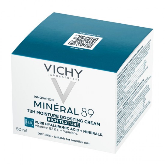 Vichy Mineral 89 Booster Ενυδάτωσης 72Η Κρέμα με Πλούσια Υφή 50ml