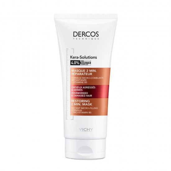 Vichy Dercos Kera-Solutions 2min Restoring Μάσκα για Ξηρά, Ταλαιπωρημένα Μαλλιά, 200ml Vichy Dercos Kera-Solutions 2min Restoring Μάσκα για Ξηρά, Ταλαιπωρημένα Μαλλιά, 200ml