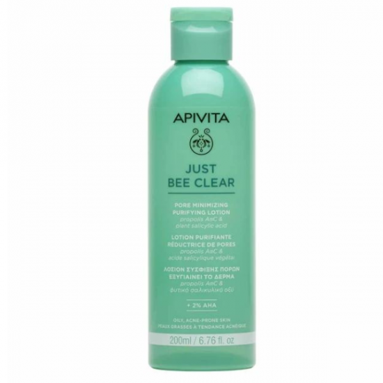 Apivita Just Bee Clear Purifying Lotion Σύσφιξης Πόρων 200ml