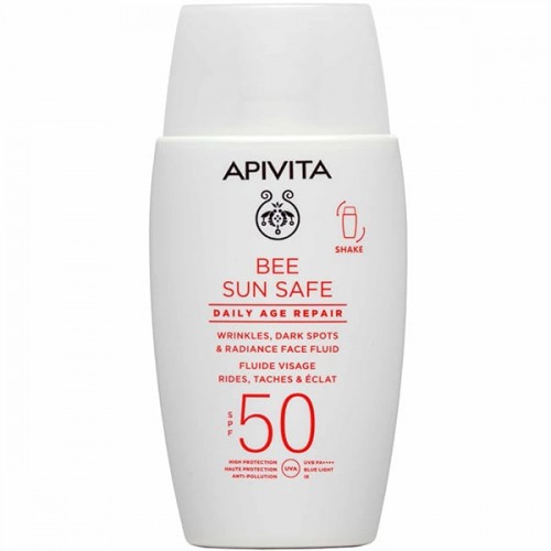 Apivita Bee Sun Safe Daily Age Repair SPF50, Αντηλιακή Προσώπου κατά των Πανάδων & των Ρυτίδων 50ml