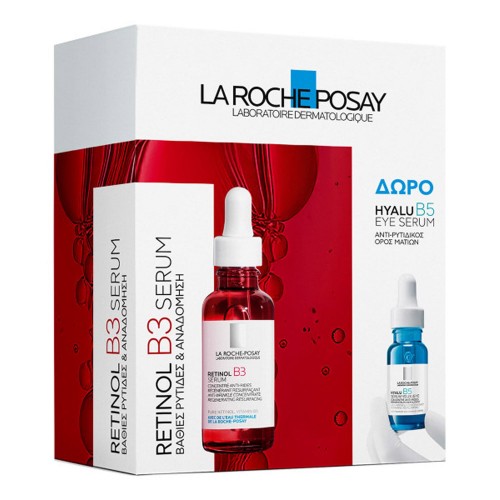 La Roche Posay Promo Retinol B3 Serum Αντιρυτιδικός Ορός Αναδόμησης & Ανάπλασης με Βιταμίνη B3 30ml & Δώρο Hyalu B5 Eye Serum Αντιρυτιδικός Ορός Ματιών 5ml La Roche Posay Promo Retinol B3 Serum Αντιρυτιδικός Ορός Αναδόμησης & Ανάπλασης με Βιταμίνη B3 30ml & Δώρο Hyalu B5 Eye Serum Αντιρυτιδικός Ορός Ματιών 5ml