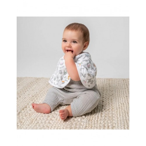 Aden+Anais Essentials Cotton Muslin Burpy Bib, Alphabet 1 Τεμάχιο