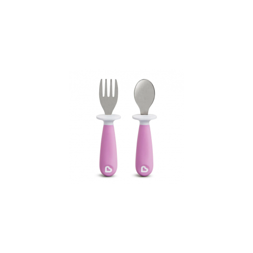 Munchkin Raise Toddler Fork & Spoon Κουτάλι & Πιρούνι Ροζ Munchkin Raise Toddler Fork & Spoon Κουτάλι & Πιρούνι Ροζ