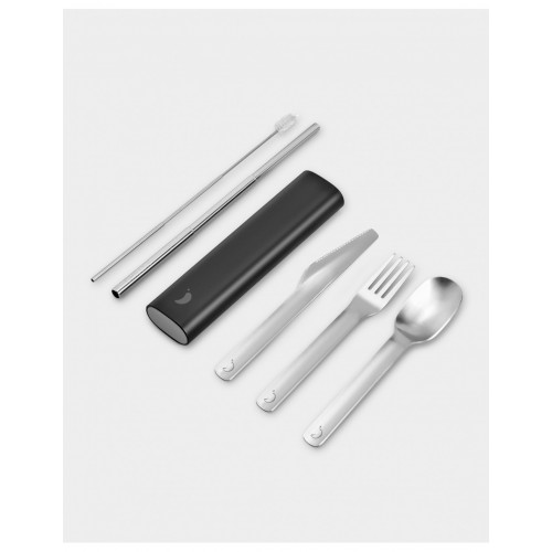 Chilly's Cutlery Set Abyss Black Σετ Μαχαιροπήρουνων & Καλαμάκι Chilly's Cutlery Set Abyss Black Σετ Μαχαιροπήρουνων & Καλαμάκι