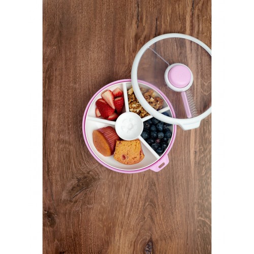 Gobe Snack Spinner Large, Δοχείο για Σνακ με Θήκες, Χρώμα Taro Purple