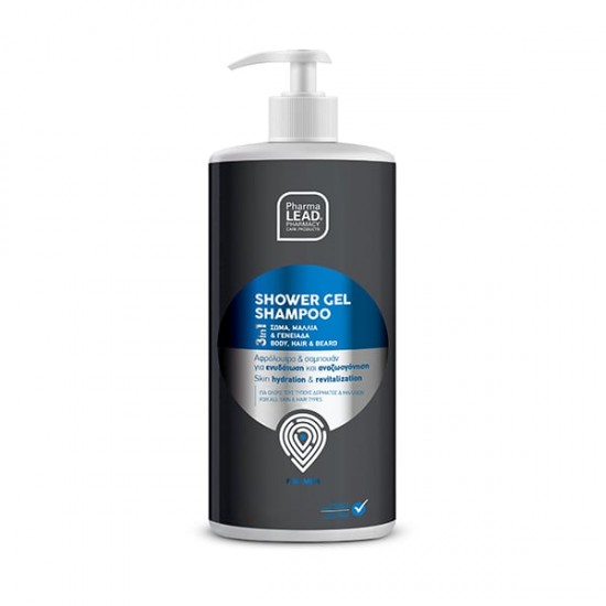 Pharmalead Shower Gel Shampoo For Men 3in1 Αφρόλουτρο & Σαμπουάν 1Lt