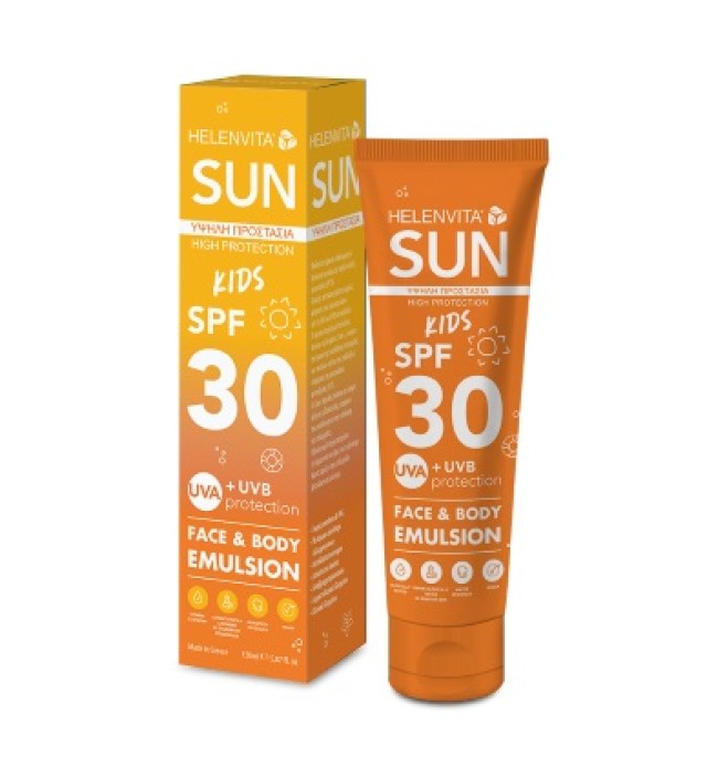 Helenvita Sun Kids Face & Body Emulsion SPF30, Παιδικό Αντηλιακό Γαλάκτωμα για Πρόσωπο & Σώμα 150ml