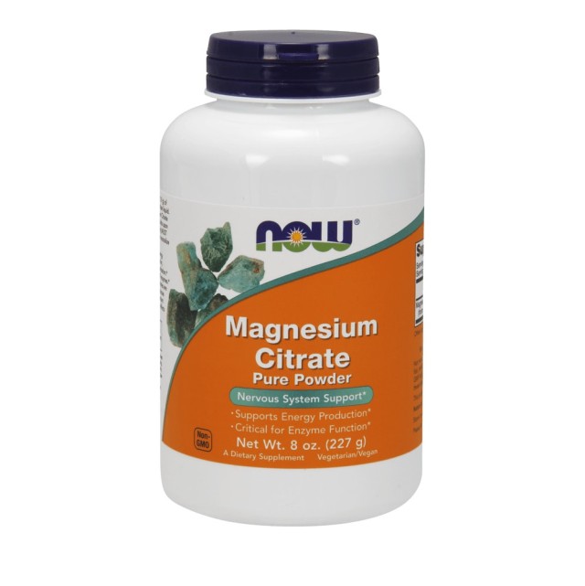 Now Foods Magnesium Citrate Powder, Συμπλήρωμα Διατροφής 226,7gr