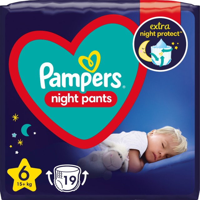 Pampers Night Pants No6 15+kg Πάνες 19τεμ