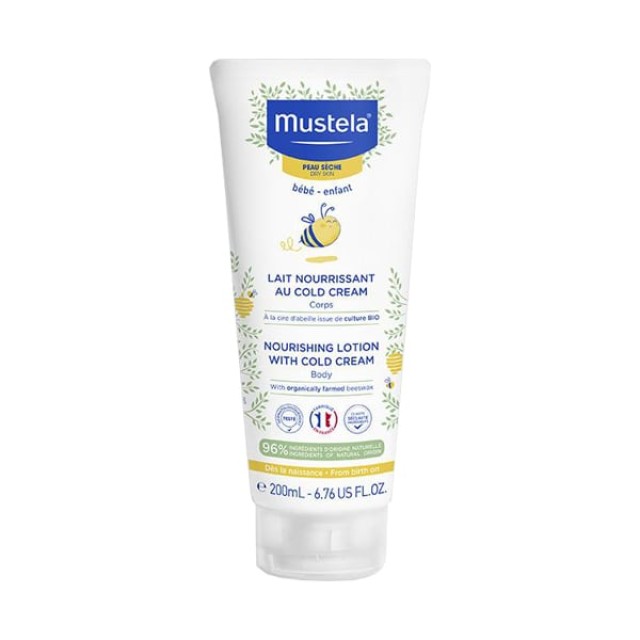 Mustela Bebe Nourishing Lotion with Cold Cream,Ενυδάτωση Για Ξηρό Δέρμα 200ml