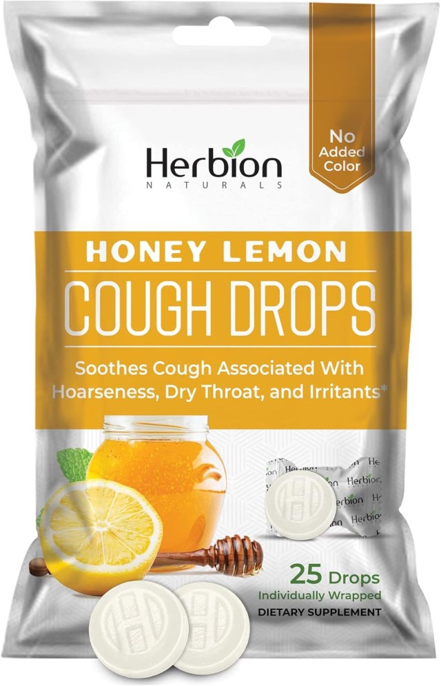 Herbion Naturals Cough Drops, Καραμέλες για το Βήχα με Γεύση Μέλι-Λεμόνι 25 Καραμέλες