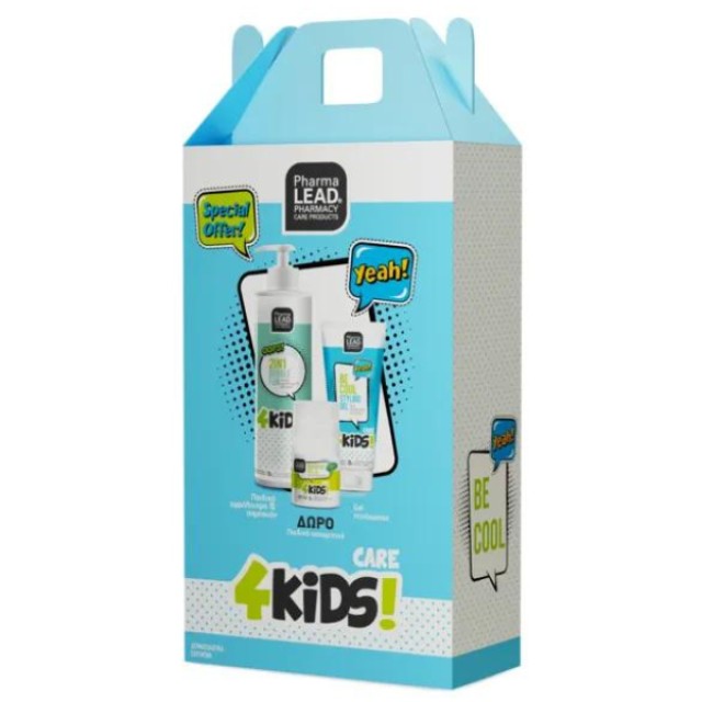 Pharmalead Promo Box 4Kids Boy Για Αγόρια Με Bubble Fun 2-in-1 Αφρόλουτρο-Σαμπουάν 500ml & Be Cool Styling Gel Παιδικό Τζελ Χτενίσματος 100ml & Hurry Up Roll-On Αποσμητικό 50ml