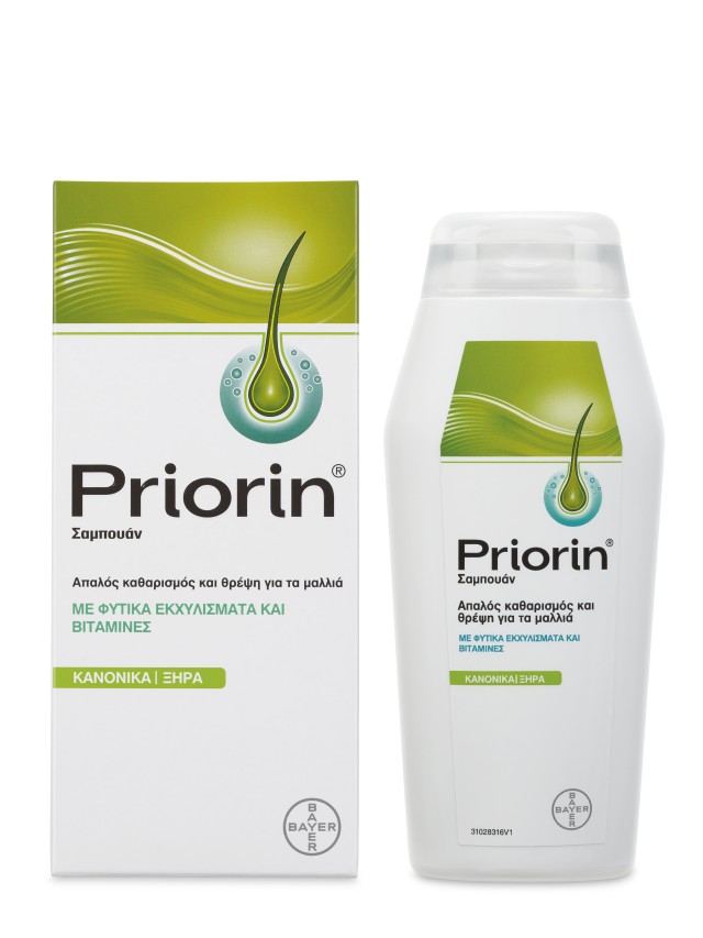 Priorin Σαμπουάν Θρέψης, Με Φυτικά Εκχυλίσματα & Βιταμίνες, για Κανονικά ή Ξηρά Μαλλιά 200ml