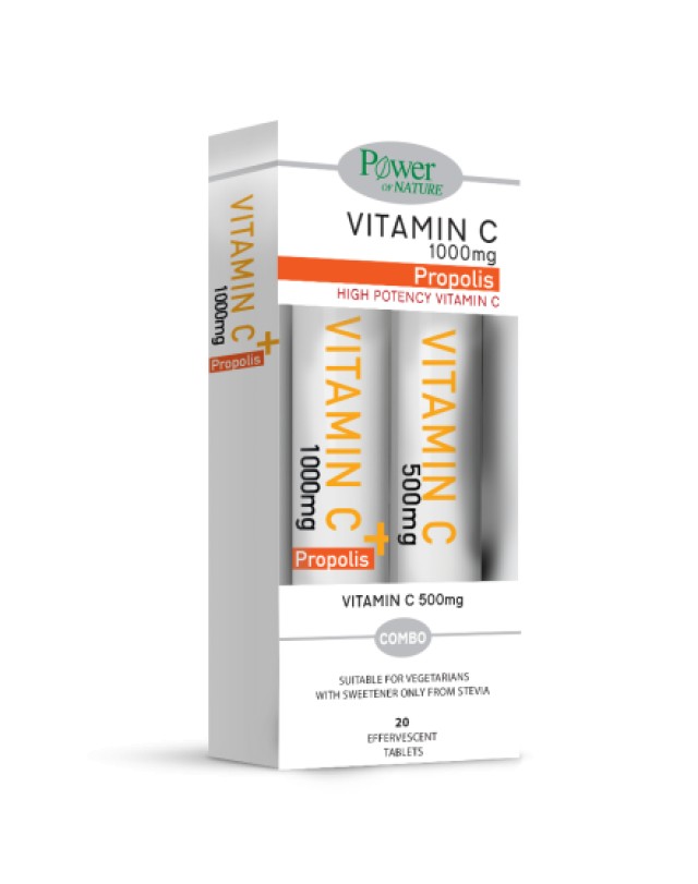 Power of Nature  Vitamin 1000mg Propolis 20eff.tabs & Vitamin C 500mg 20eff.tabs