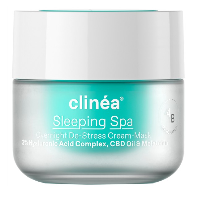 Clinea Sleeping Spa Overnight De-Stress Cream Mask,  Κρέμα Μάσκα De-Stress Νυκτός 50ml