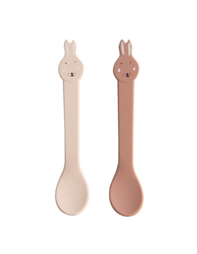 Trixie Silicone Spoon Mrs Rabbit, Χρώμα Ροζ & Σομόν 2 Τεμάχια