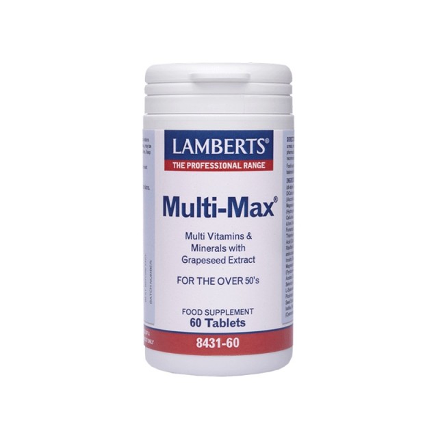 Lamberts Multi-Max, Πολυβιταμίνη ( Για Άτομα Άνω Των 50 Ετών ) 60 Tabs