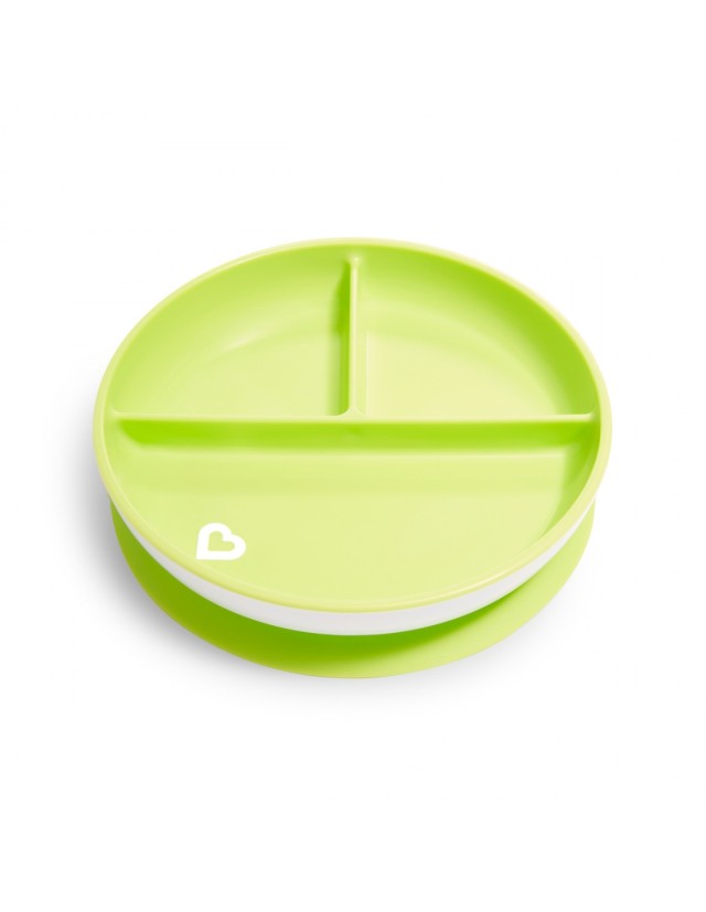 Munchkin Stay Put Suction Plate 6m+, Μπολ με Βάση Βεντούζα, Χρώμα Πράσινο 1 Τεμάχια