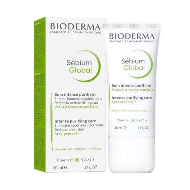 Bioderma Sebium Global Intensive Purifying Care Εντατική Καθαριστική Φροντίδα Ειδικά για δέρματα με τάση ακμής 30ml