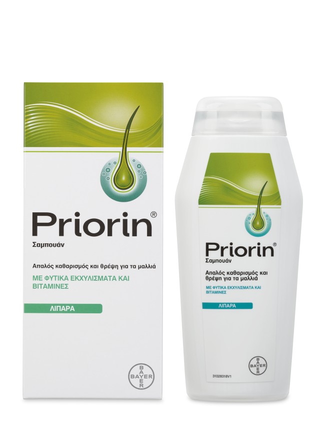 Priorin Σαμπουάν Θρέψης, Με Φυτικά Εκχυλίσματα & Βιταμίνες, για Λιπαρά Μαλλιά 200ml