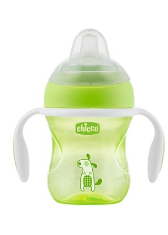 Chicco Transition Cup 4m+ Κύπελλο με Λαβές, Πράσινο 200ml