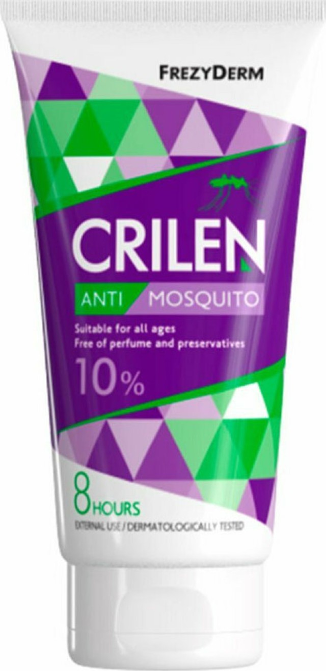 Frezyderm Crilen Anti Mosquito 10% Άοσμο Εντομοαπωθητικό Γαλάκτωμα, Κατάλληλο για Όλες τις Ηλικίες 150ml