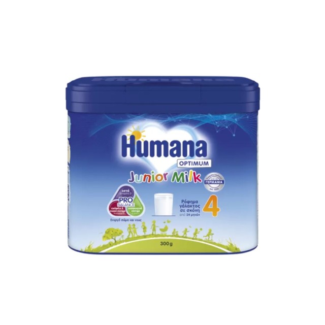 Humana Optimum Junior Milk No 4 Ρόφημα Γάλακτος από 24 Μηνών, 300g