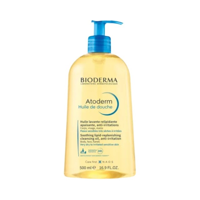 Bioderma Atoderm Huile de Douche Έλαιο για Απαλό Καθαρισμό του Ξηρού & Ευαίσθητου Δέρματος 500ml