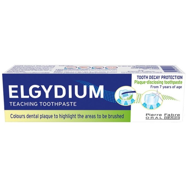 Elgydium Εκπαιδευτική Οδοντόπαστα 50ml. Χρωματίζει την πλάκα από 7 ετών