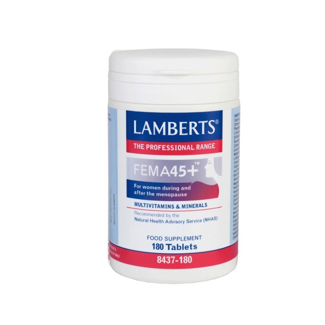 Lamberts Fema 45+, Πολυβιταμίνη Για τις Γυναίκες στην Περίοδο της Εμμηνόπαυσης 180 Tabs