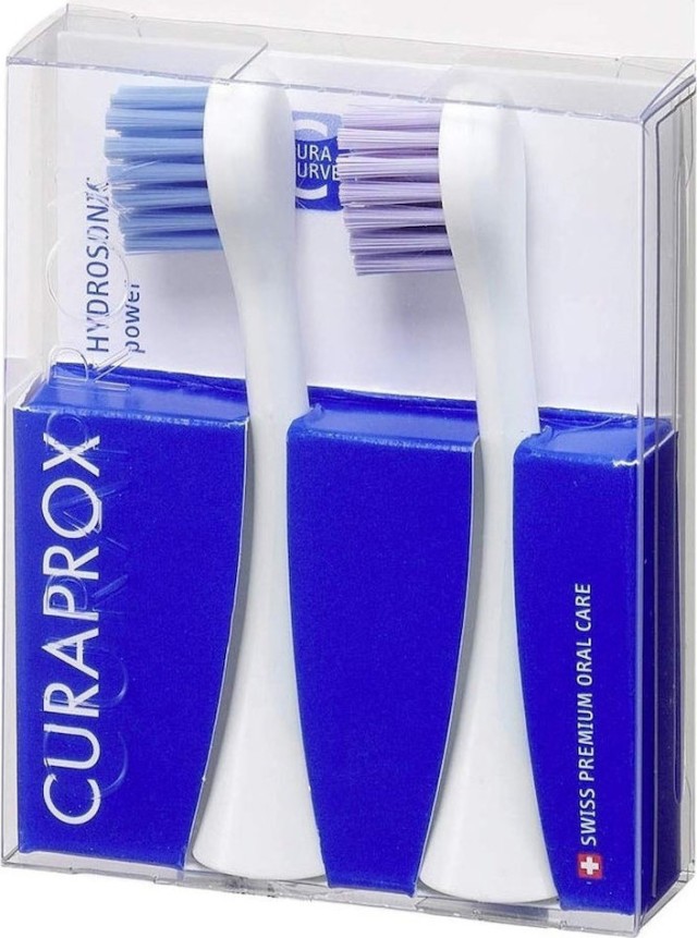 Curaprox Hydrosonic Power Ανταλλακτικές Κεφαλές Μπλε & Μωβ 2τεμ.
