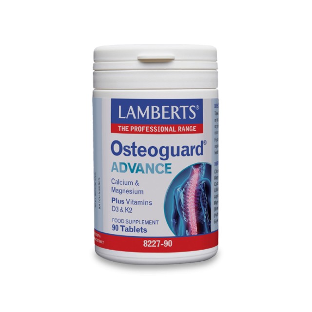 Lamberts Osteoguard Advance με Ασβέστιο,Μαγνήσιο,Βιταμίνες D3 και K 90Tabs