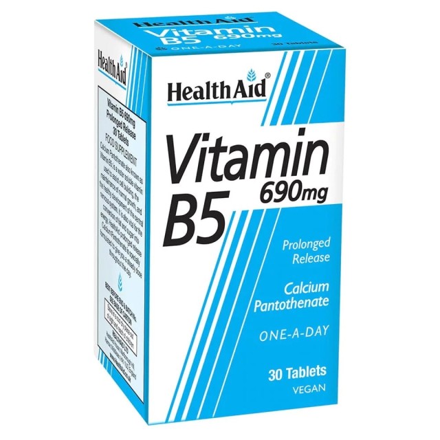 HealthAid Vitamin B5 690mg Συμπλήρωμα Διατροφής με Βιταμίνη Β 30 ταμπλέτες