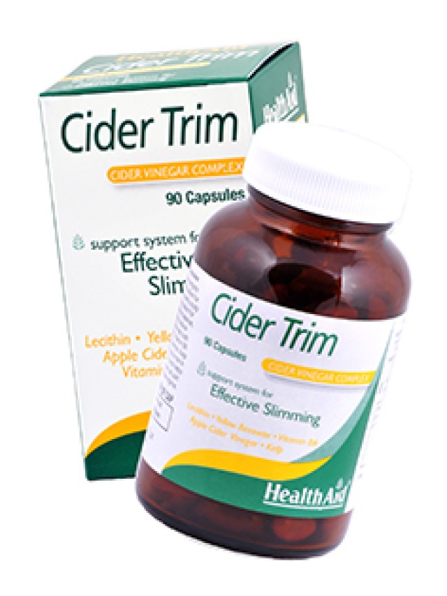 Health Aid Cider Trim, Συμπληρώμα Mηλόξυδο για αδυνάτισμα 90 Κάψουλες
