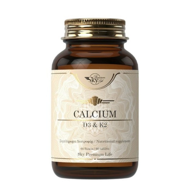 Sky Premium Life Calcium, Vitamin D3 & K2 60 Ταμπλέτες