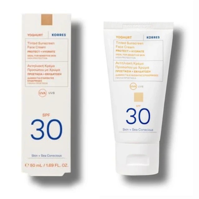 Korres Yoghurt Αντηλιακή Κρέμα Προσώπου με Χρώμα SPF 30 50ml