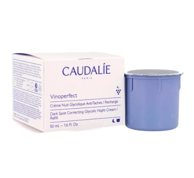 Caudalie Vinoperfect Dark Spot Correcting Glycolic Night Cream Refill Κρέμα Νυκτός κατά των Κηλίδων σε Δοχείο Αναπλήρωσης 50ml