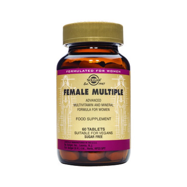 Solgar Female Multiple, Πολυβιταμίνη Πολυφόρμουλα για τις Ανάγκες  της Σύγχρονης Γυναίκας 60 Ταμπλέτες