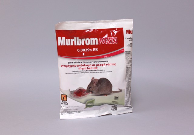 Muribrom Pasta 0,0029% RB Ετοιμόχρηστο Δόλωμα σε Μορφή Πάστας, 150gr