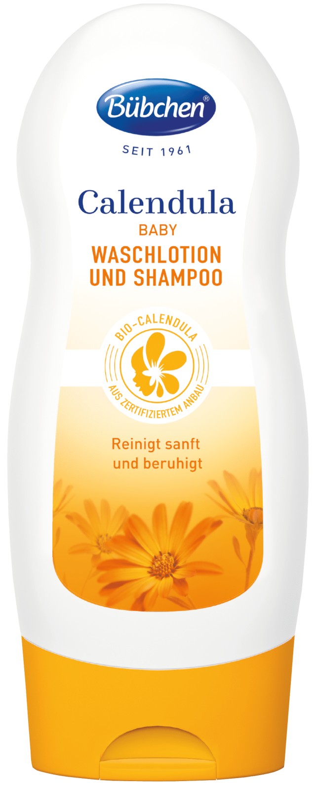Bubchen Baby Calendula Βρεφικό Σαμπουάν & Αφρόλουτρο, Με Βιολογικό Εκχύλισμα Καλέντουλας 230ml